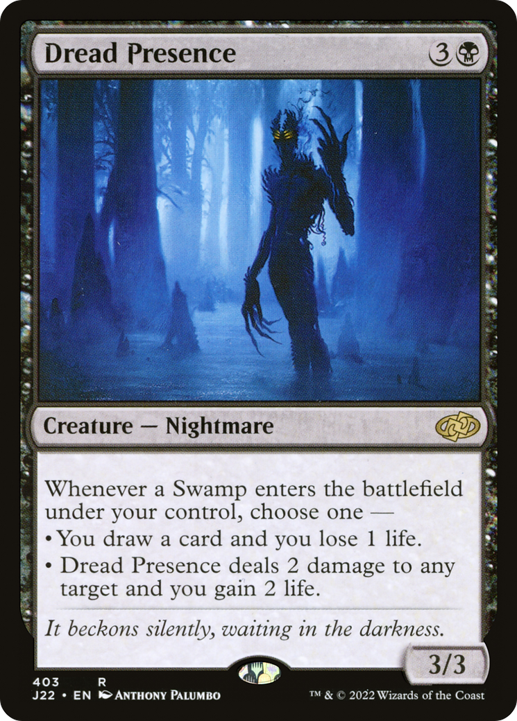 Dread Presence (J22-403) - Jumpstart 2022 - Premium MTG Single from Wizards of the Coast - Just $0.63! Shop now at Game Crave Tournament Store