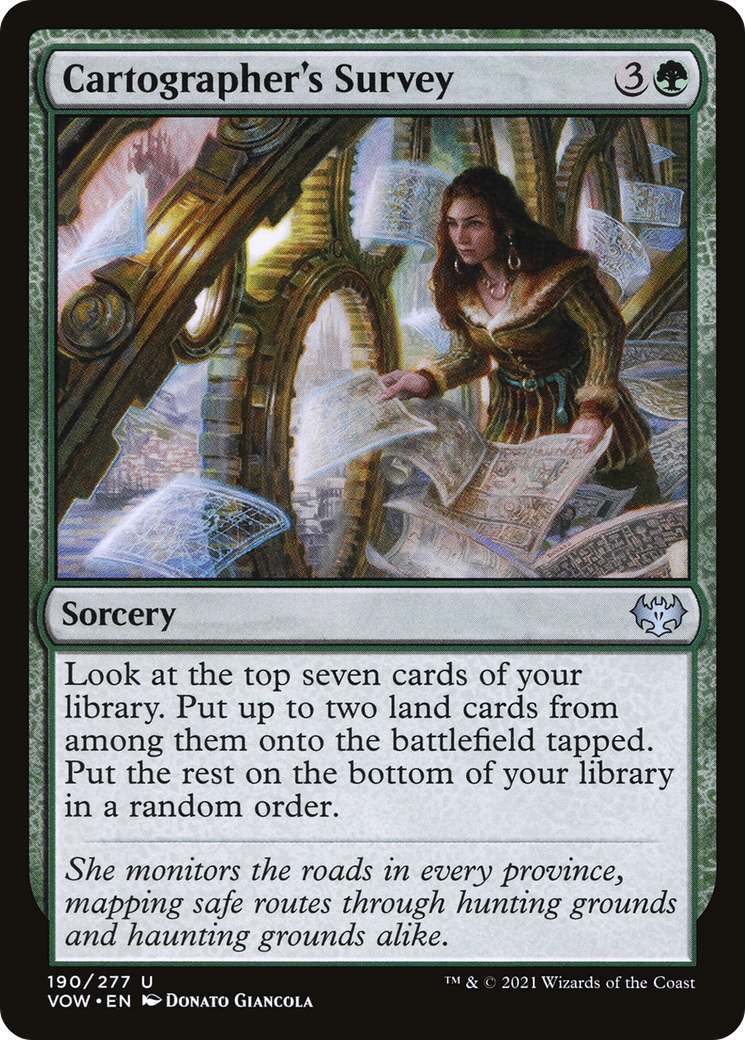 Cartographer's Survey (VOW-190) - Innistrad: Crimson Vow - Premium MTG Single from Wizards of the Coast - Just $0.08! Shop now at Game Crave Tournament Store