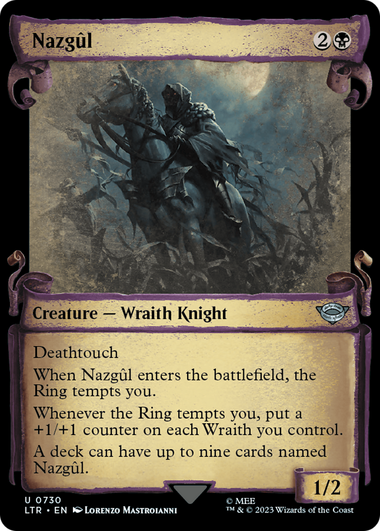 Nazgûl (LTR-730) - The Lord of the Rings: Tales of Middle-earth: (Showcase) - Premium MTG Single from Wizards of the Coast - Just $11.48! Shop now at Game Crave Tournament Store
