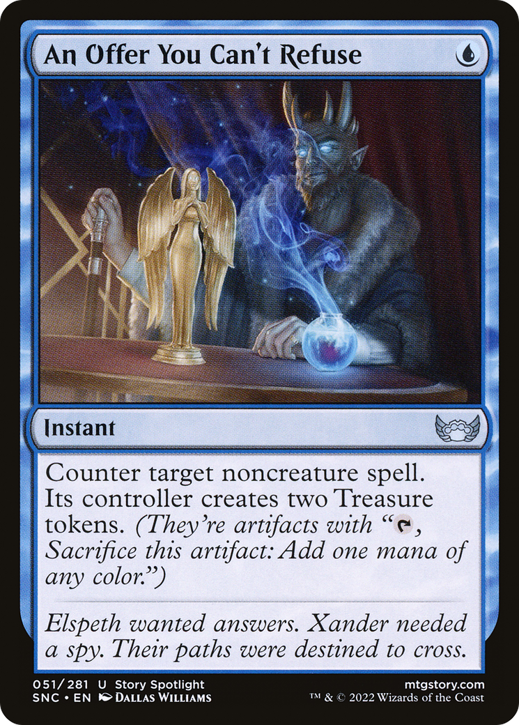 An Offer You Can't Refuse (SNC-051) - Streets of New Capenna Foil - Premium MTG Single from Wizards of the Coast - Just $1.76! Shop now at Game Crave Tournament Store