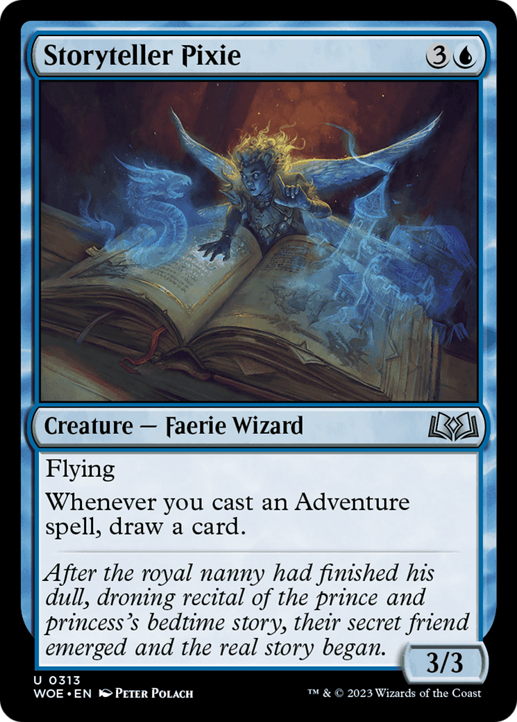 Storyteller Pixie (WOE-313) - Wilds of Eldraine Foil - Premium MTG Single from Wizards of the Coast - Just $0.08! Shop now at Game Crave Tournament Store
