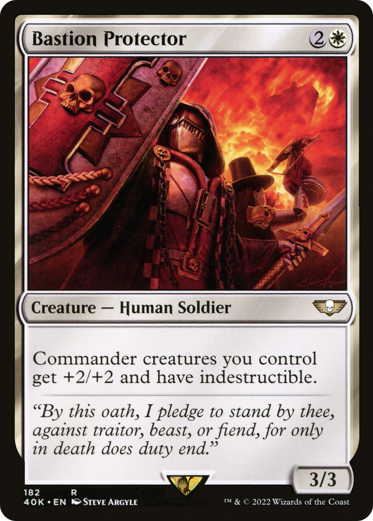 Bastion Protector (40K-182) - Warhammer 40,000 Commander - Premium MTG Single from Wizards of the Coast - Just $0.30! Shop now at Game Crave Tournament Store