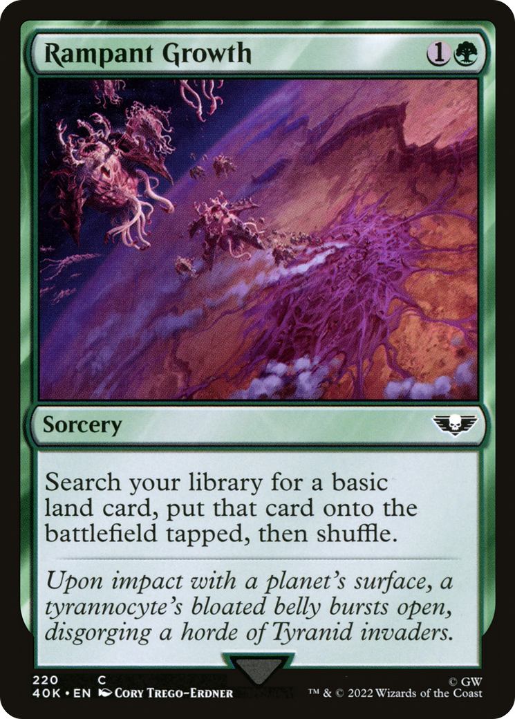 Rampant Growth (40K-220) - Warhammer 40,000 Commander - Premium MTG Single from Wizards of the Coast - Just $0.43! Shop now at Game Crave Tournament Store