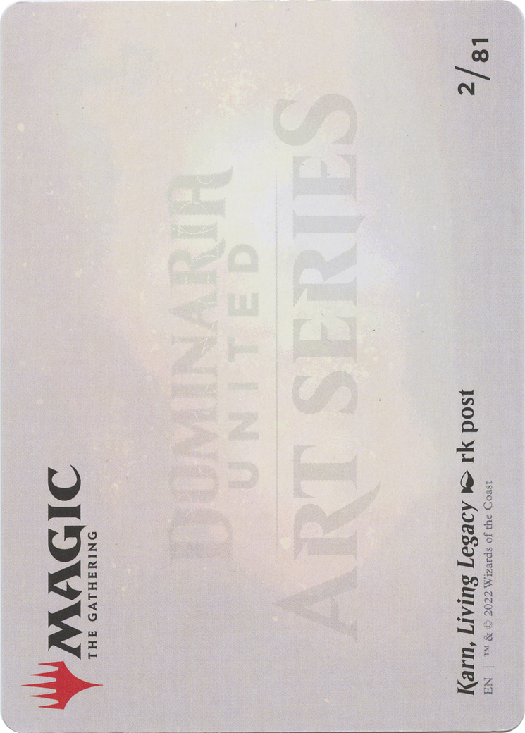 Karn, Living Legacy // Karn, Living Legacy (ADMU-002) - Dominaria United Art Series (Borderless) Foil - Premium MTG Single from Wizards of the Coast - Just $0! Shop now at Game Crave Tournament Store