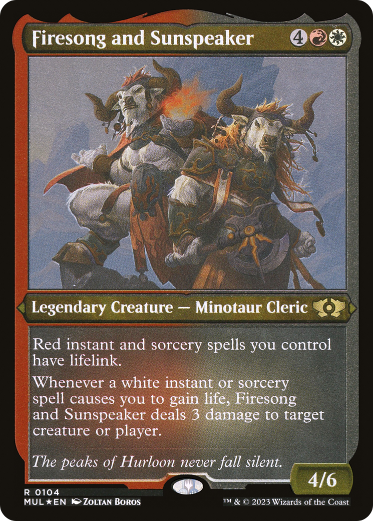 Firesong and Sunspeaker (MUL-104) - Multiverse Legends Etched Foil - Premium MTG Single from Wizards of the Coast - Just $0.08! Shop now at Game Crave Tournament Store