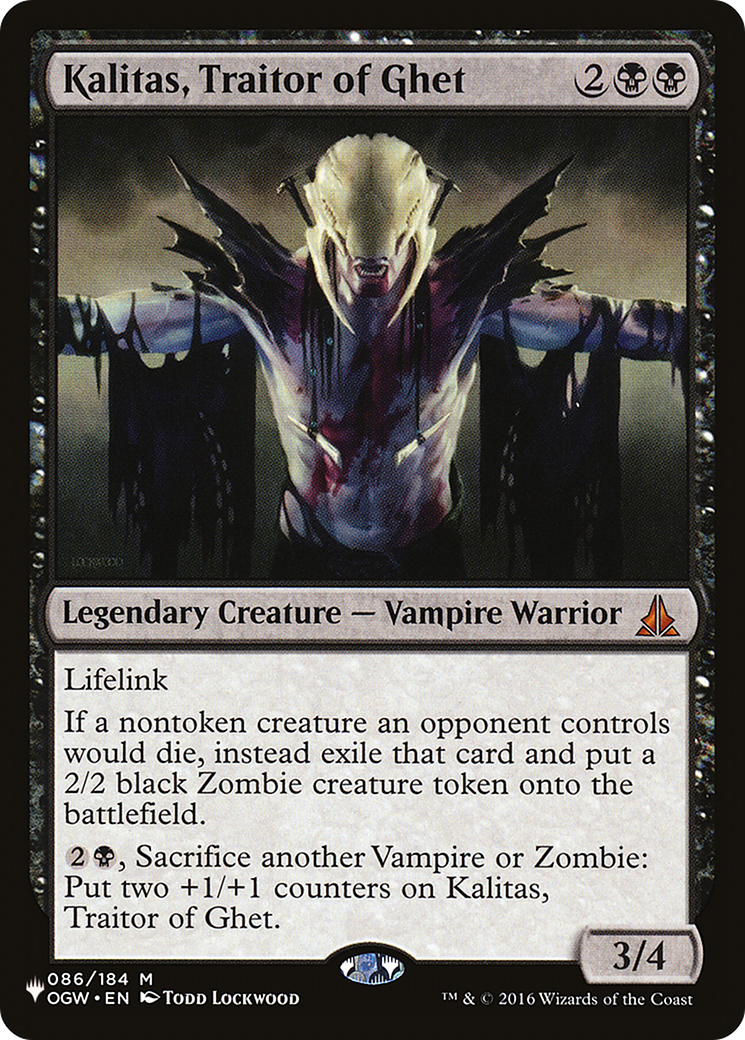 Kalitas, Traitor of Ghet (PLIST-1303) - The List - Premium MTG Single from Wizards of the Coast - Just $1.58! Shop now at Game Crave Tournament Store