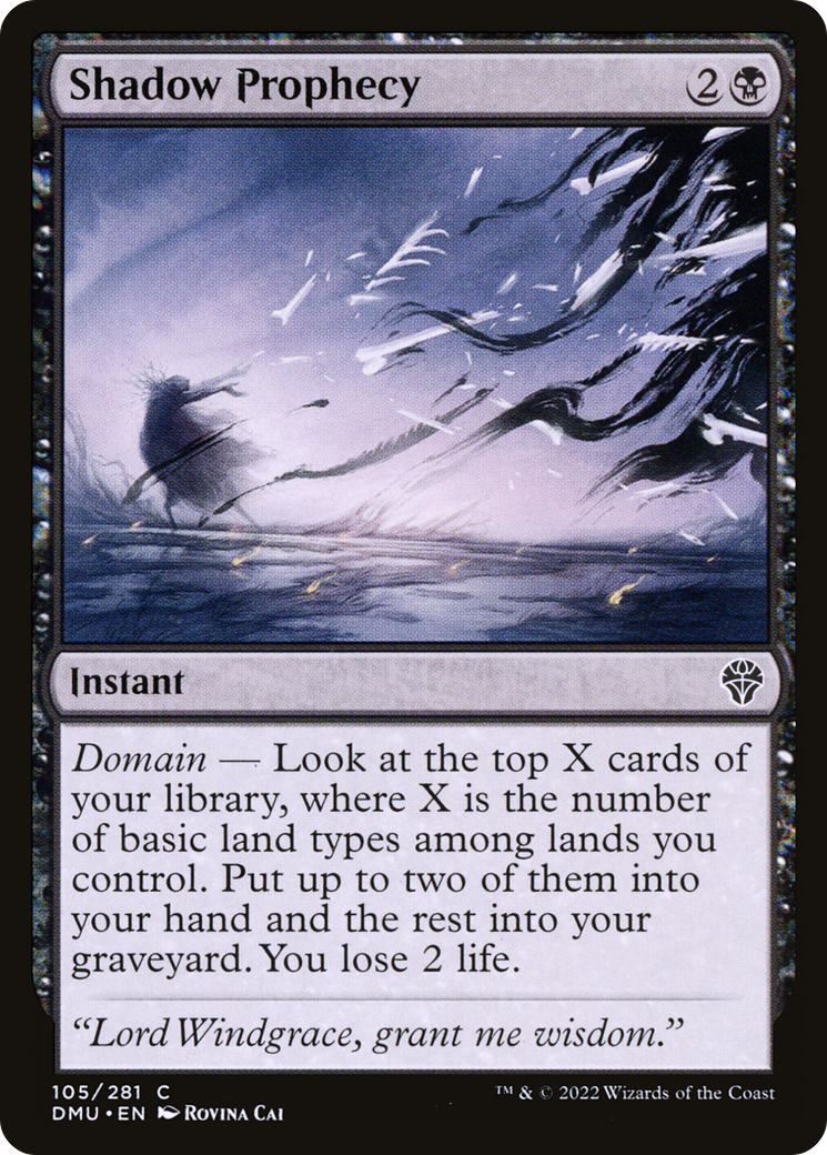 Shadow Prophecy (DMU-105) - Dominaria United Foil - Premium MTG Single from Wizards of the Coast - Just $0.08! Shop now at Game Crave Tournament Store