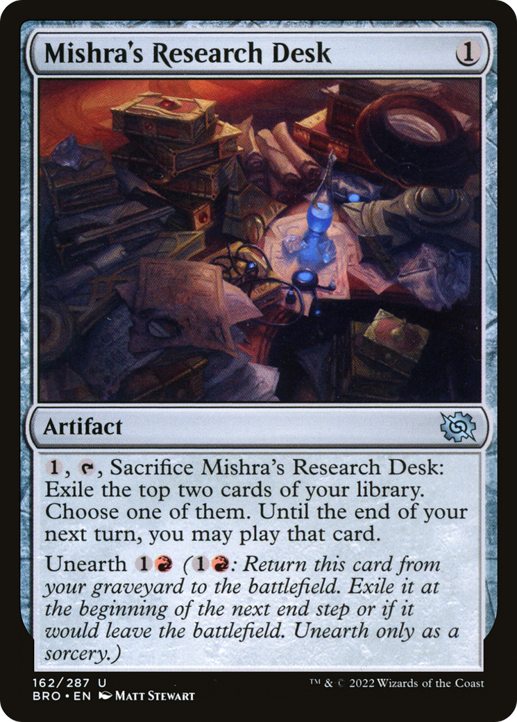 Mishra's Research Desk (BRO-162) - The Brothers' War - Premium MTG Single from Wizards of the Coast - Just $0.08! Shop now at Game Crave Tournament Store