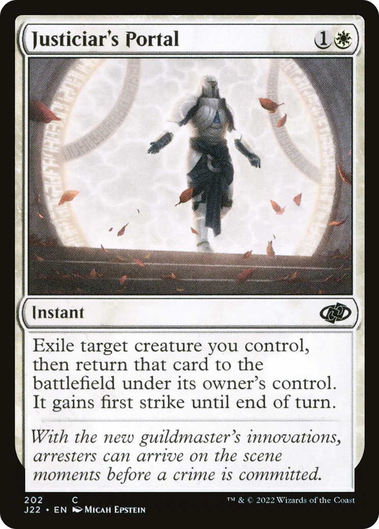 Justiciar's Portal (J22-202) - Jumpstart 2022 - Premium MTG Single from Wizards of the Coast - Just $0.08! Shop now at Game Crave Tournament Store