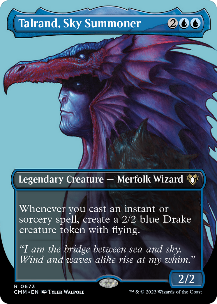 Talrand, Sky Summoner (CMM-673) - Commander Masters (Borderless) - Premium MTG Single from Wizards of the Coast - Just $1.30! Shop now at Game Crave Tournament Store