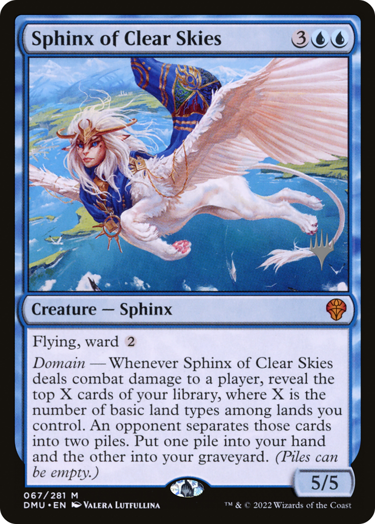 Sphinx of Clear Skies (PDMU-67P) - Dominaria United Promos Foil - Premium MTG Single from Wizards of the Coast - Just $0.72! Shop now at Game Crave Tournament Store