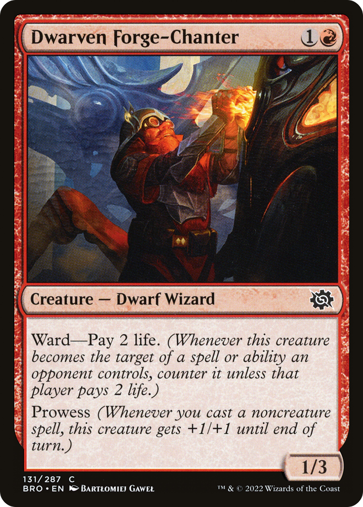 Dwarven Forge-Chanter (BRO-131) - The Brothers' War Foil - Premium MTG Single from Wizards of the Coast - Just $0.08! Shop now at Game Crave Tournament Store