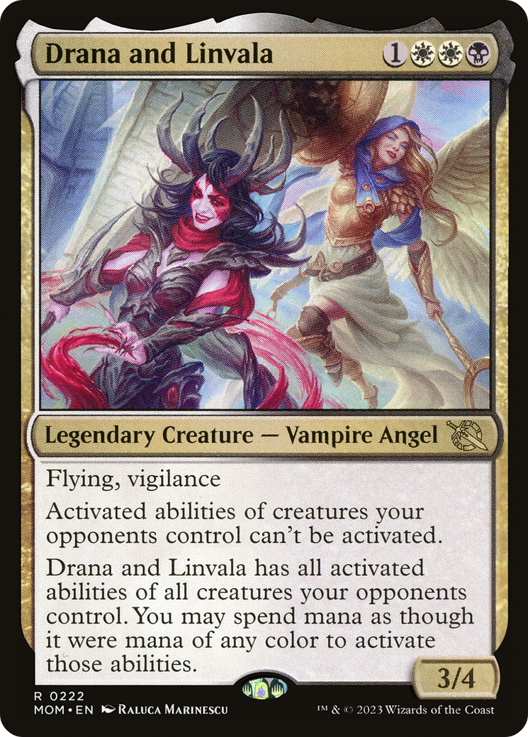 Drana and Linvala (MOM-222) - March of the Machine - Premium MTG Single from Wizards of the Coast - Just $0.85! Shop now at Game Crave Tournament Store