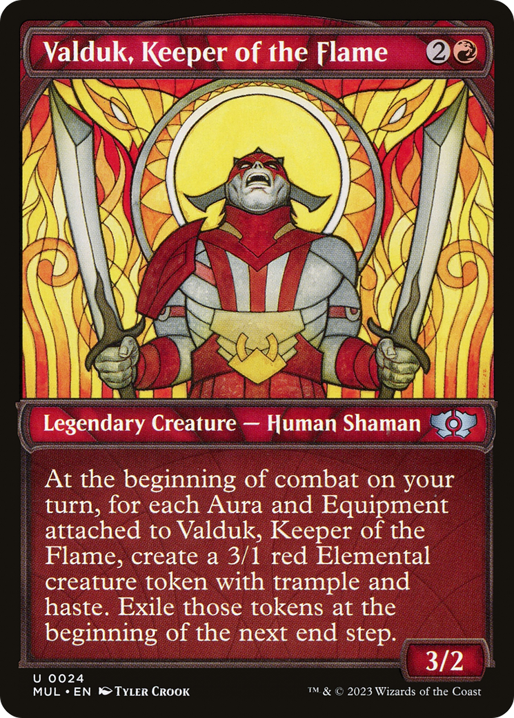 Valduk, Keeper of the Flame (MUL-024) - Multiverse Legends: (Showcase) - Premium MTG Single from Wizards of the Coast - Just $0.25! Shop now at Game Crave Tournament Store