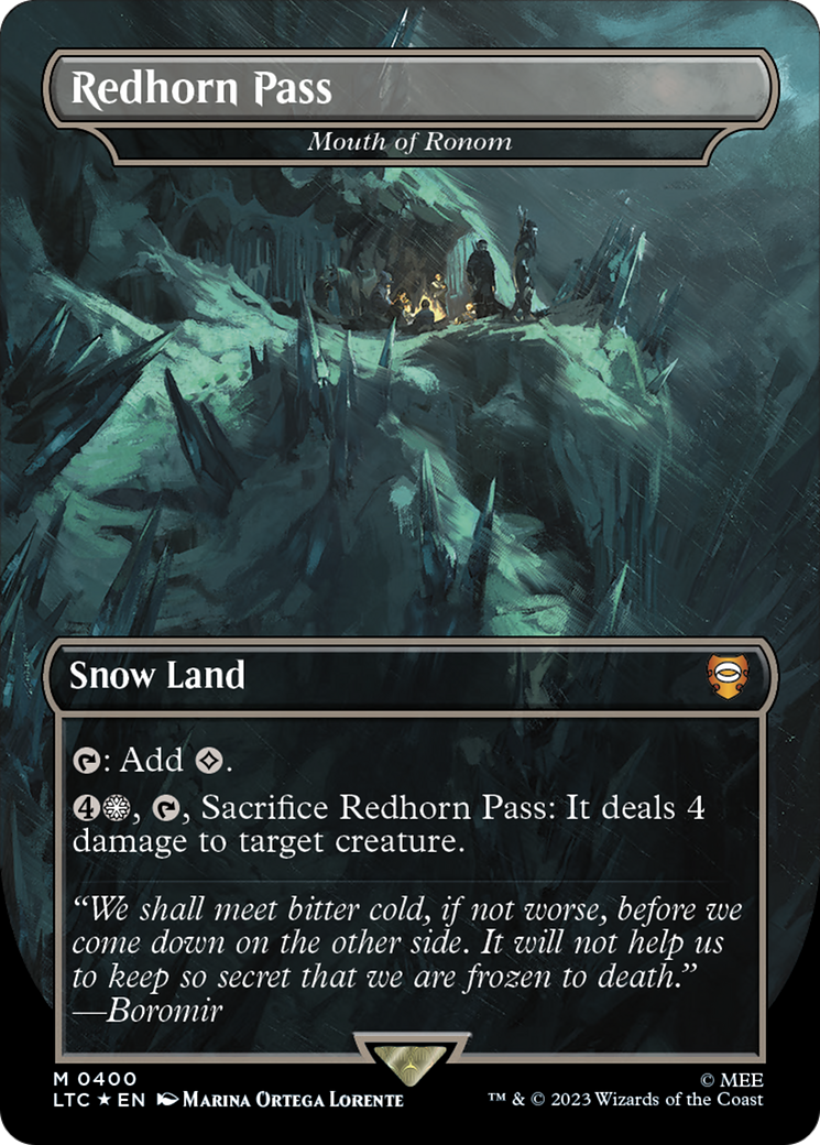 Mouth of Ronom (LTC-400) - Tales of Middle-earth Commander / Redhorn Pass (Borderless) Foil - Premium MTG Single from Wizards of the Coast - Just $1.58! Shop now at Game Crave Tournament Store