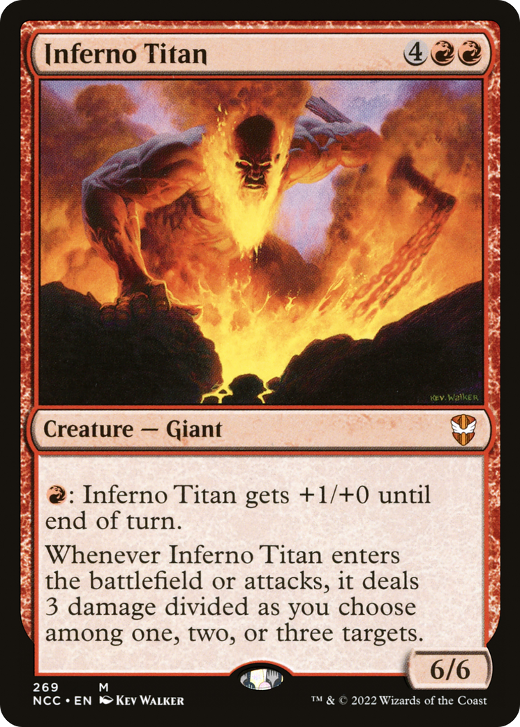 Inferno Titan (NCC-269) - New Capenna Commander - Premium MTG Single from Wizards of the Coast - Just $0.25! Shop now at Game Crave Tournament Store