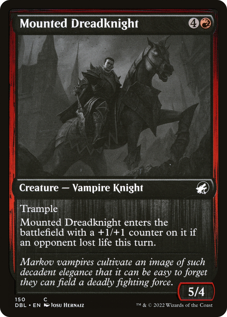 Mounted Dreadknight (DBL-150) - Innistrad: Double Feature - Premium MTG Single from Wizards of the Coast - Just $0.08! Shop now at Game Crave Tournament Store