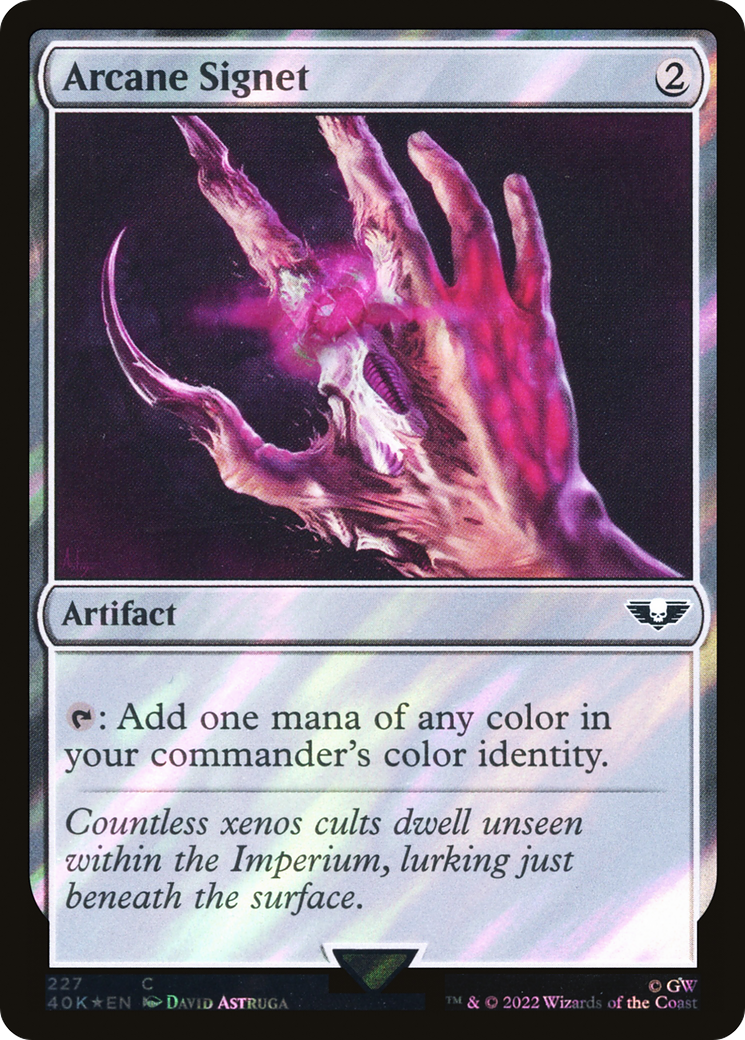 Arcane Signet (40K-227★) - Warhammer 40,000 Commander Foil - Premium MTG Single from Wizards of the Coast - Just $2.94! Shop now at Game Crave Tournament Store