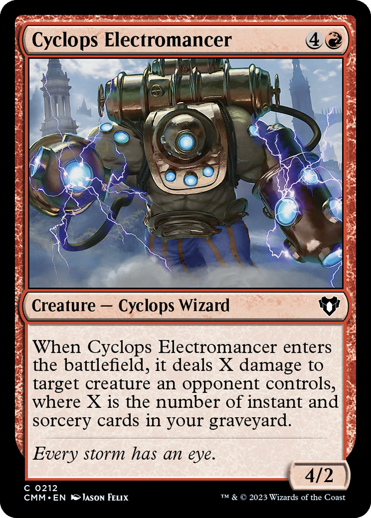 Cyclops Electromancer (CMM-212) - Commander Masters - Premium MTG Single from Wizards of the Coast - Just $0.25! Shop now at Game Crave Tournament Store