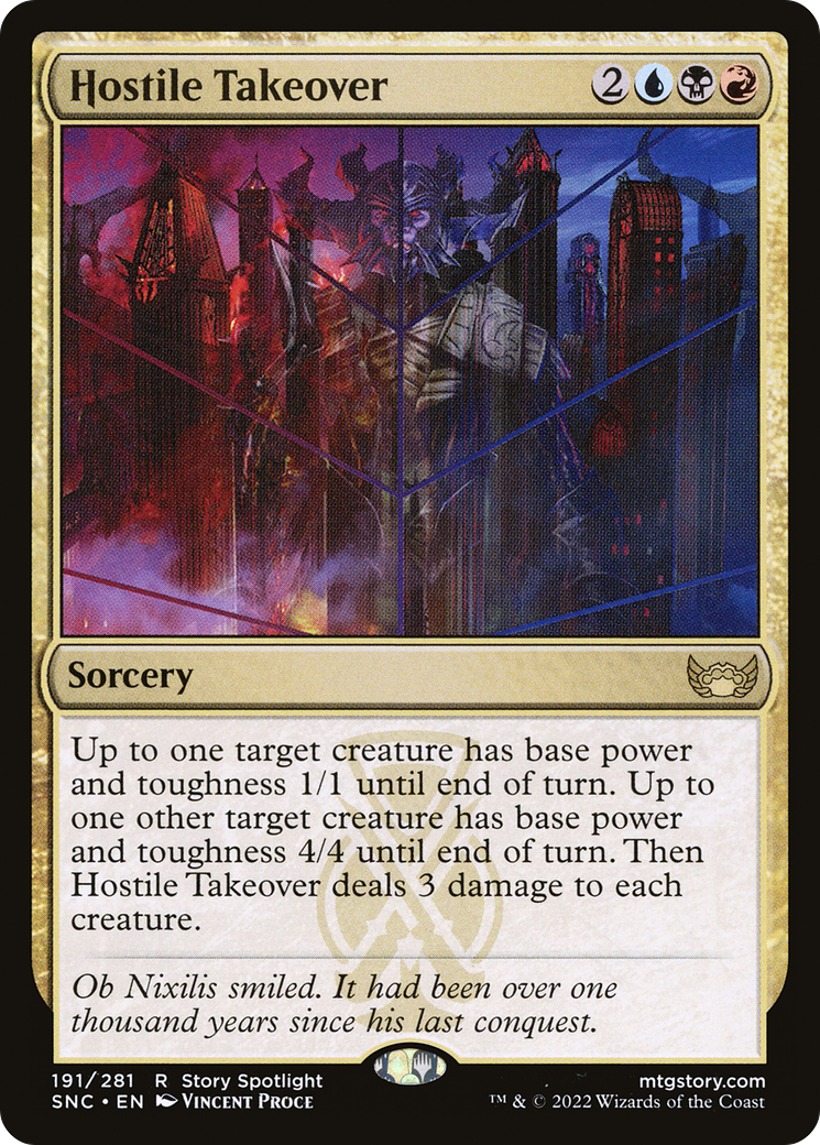 Hostile Takeover (SNC-191) - Streets of New Capenna - Premium MTG Single from Wizards of the Coast - Just $0.08! Shop now at Game Crave Tournament Store