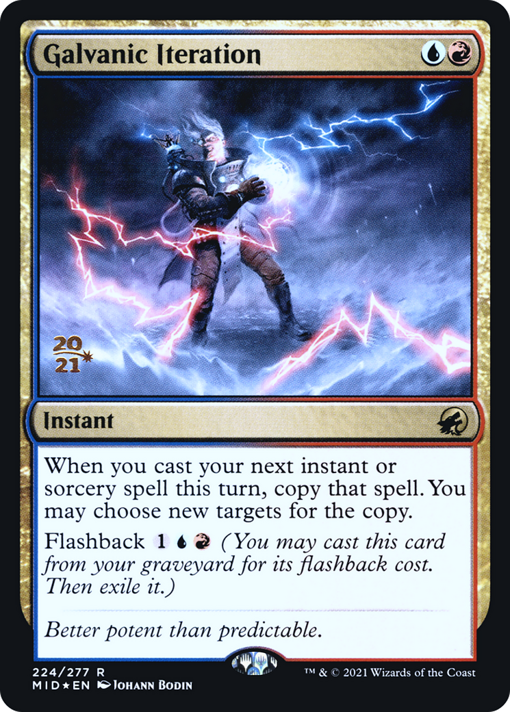 Galvanic Iteration (PMID-224S) - Innistrad: Midnight Hunt Promos Foil - Premium MTG Single from Wizards of the Coast - Just $0.36! Shop now at Game Crave Tournament Store
