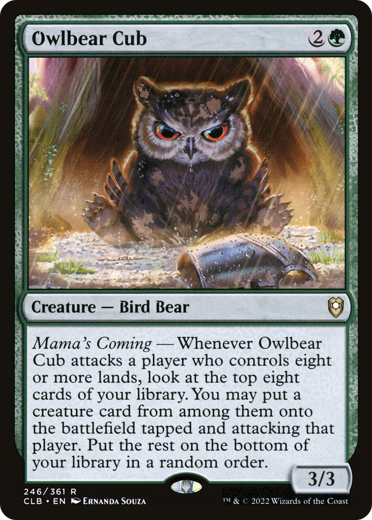 Owlbear Cub (CLB-246) - Commander Legends: Battle for Baldur's Gate - Premium MTG Single from Wizards of the Coast - Just $0.08! Shop now at Game Crave Tournament Store