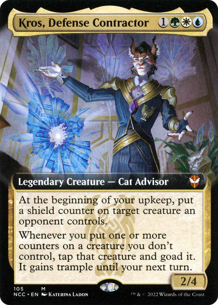 Kros, Defense Contractor (NCC-105) - New Capenna Commander: (Extended Art) Foil - Premium MTG Single from Wizards of the Coast - Just $0.21! Shop now at Game Crave Tournament Store