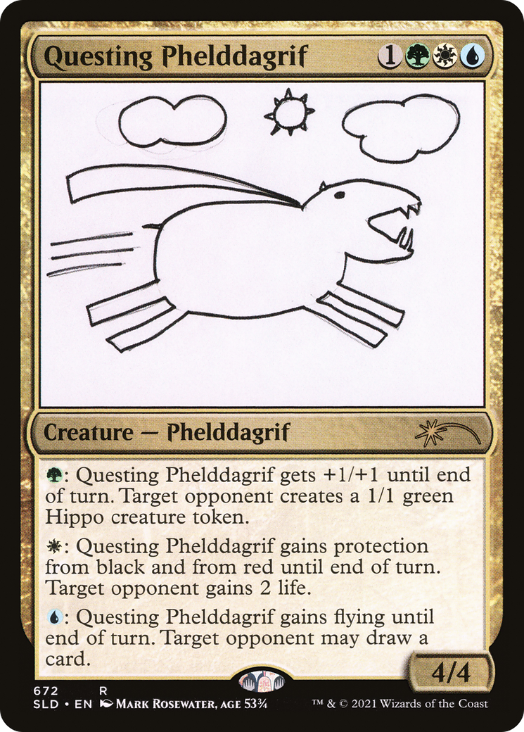 Questing Phelddagrif (SLD-672) - Secret Lair Drop Foil - Premium MTG Single from Wizards of the Coast - Just $0.49! Shop now at Game Crave Tournament Store