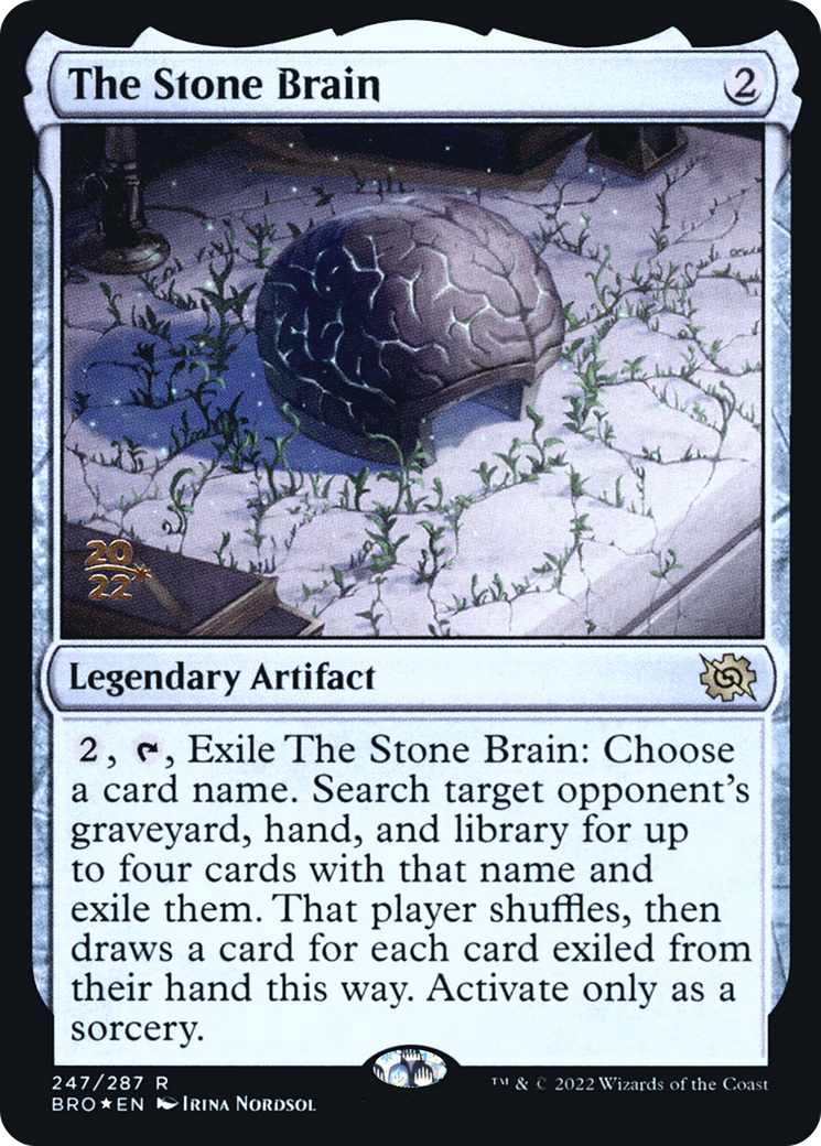 The Stone Brain (PBRO-247S) - The Brothers' War Promos Foil - Premium MTG Single from Wizards of the Coast - Just $2.29! Shop now at Game Crave Tournament Store