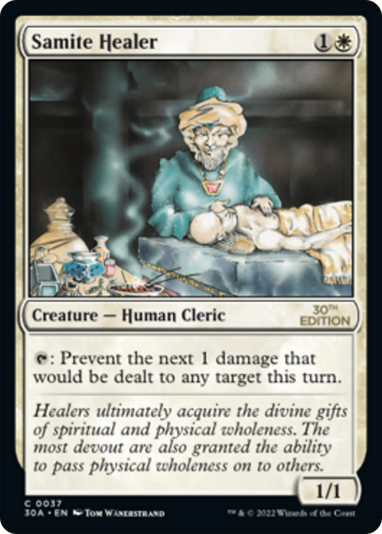 Samite Healer (30A-037) - 30th Anniversary Edition - Premium MTG Single from Wizards of the Coast - Just $0.34! Shop now at Game Crave Tournament Store