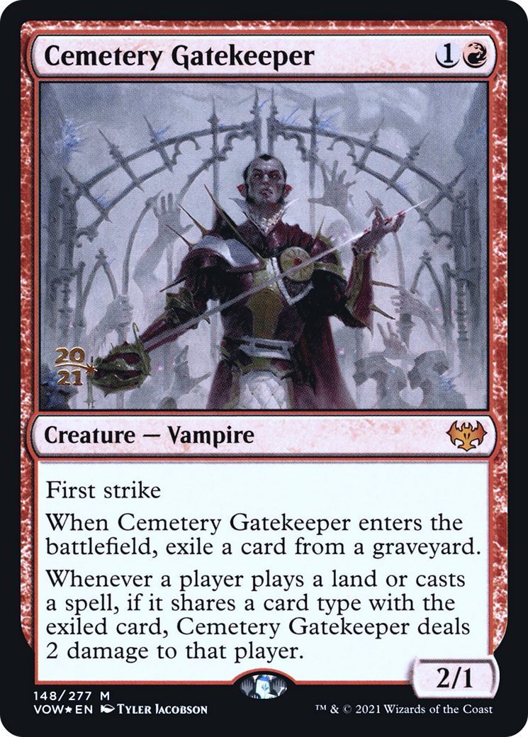 Cemetery Gatekeeper (PVOW-148S) - Innistrad: Crimson Vow Promos Foil - Premium MTG Single from Wizards of the Coast - Just $0.68! Shop now at Game Crave Tournament Store