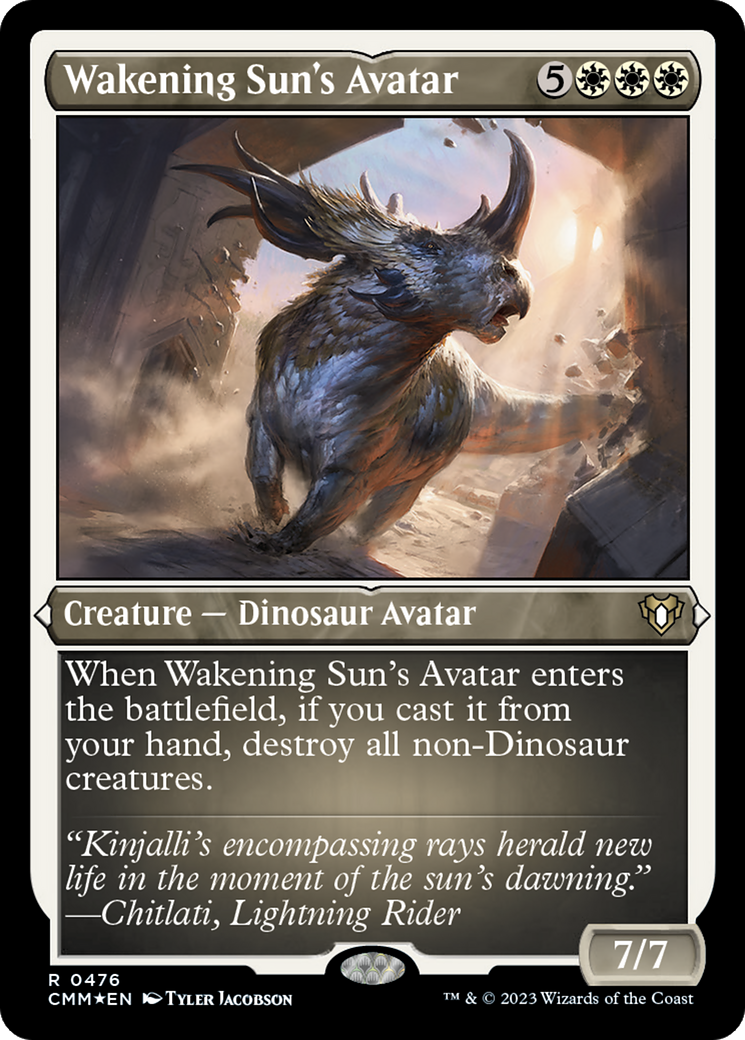 Wakening Sun's Avatar (CMM-476) - Commander Masters Etched Foil - Premium MTG Single from Wizards of the Coast - Just $1.32! Shop now at Game Crave Tournament Store