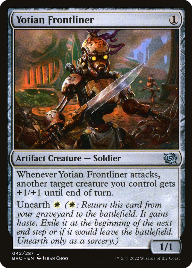 Yotian Frontliner (BRO-042) - The Brothers' War Foil - Premium MTG Single from Wizards of the Coast - Just $0.08! Shop now at Game Crave Tournament Store