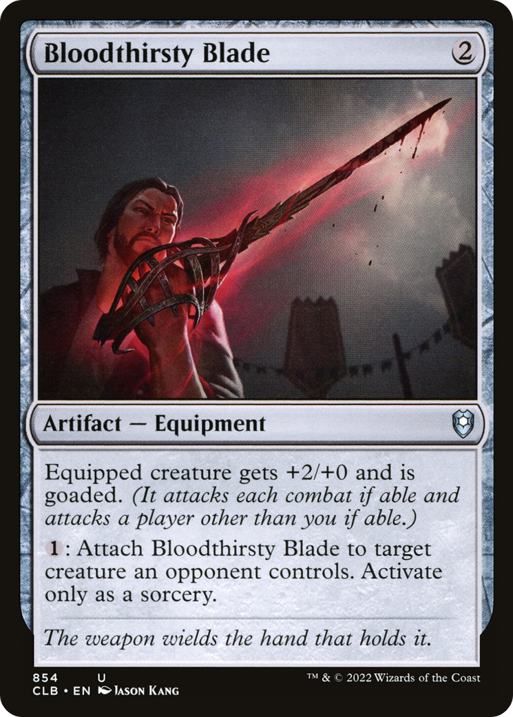 Bloodthirsty Blade (CLB-854) - Commander Legends: Battle for Baldur's Gate - Premium MTG Single from Wizards of the Coast - Just $0.25! Shop now at Game Crave Tournament Store