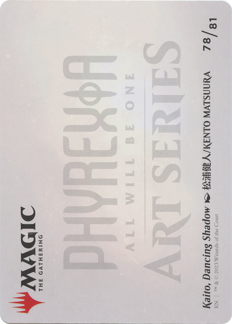 Kaito, Dancing Shadow // Kaito, Dancing Shadow (AONE-078) - Phyrexia: All Will Be One Art Series (Borderless) - Premium MTG Single from Wizards of the Coast - Just $0! Shop now at Game Crave Tournament Store
