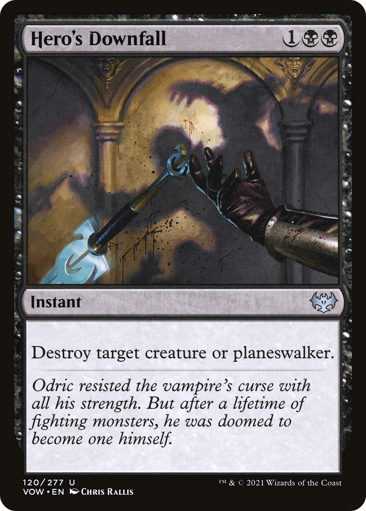 Hero's Downfall (VOW-120) - Innistrad: Crimson Vow - Premium MTG Single from Wizards of the Coast - Just $0.08! Shop now at Game Crave Tournament Store