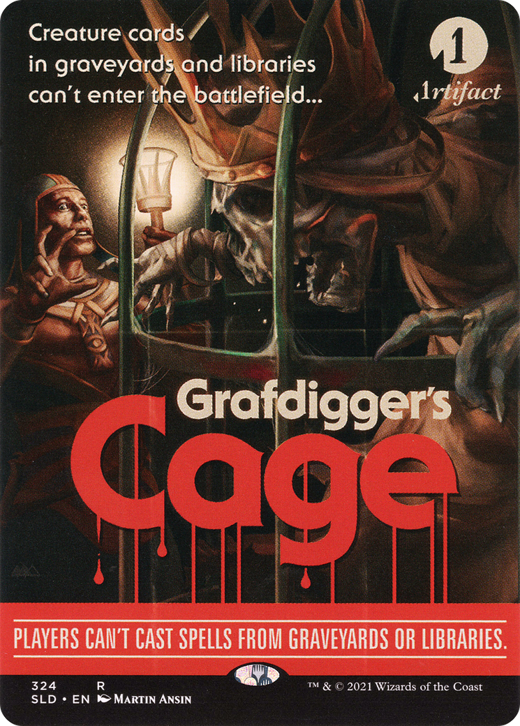 Grafdigger's Cage (SLD-324) - Secret Lair Drop (Borderless) Foil - Premium MTG Single from Wizards of the Coast - Just $3.99! Shop now at Game Crave Tournament Store