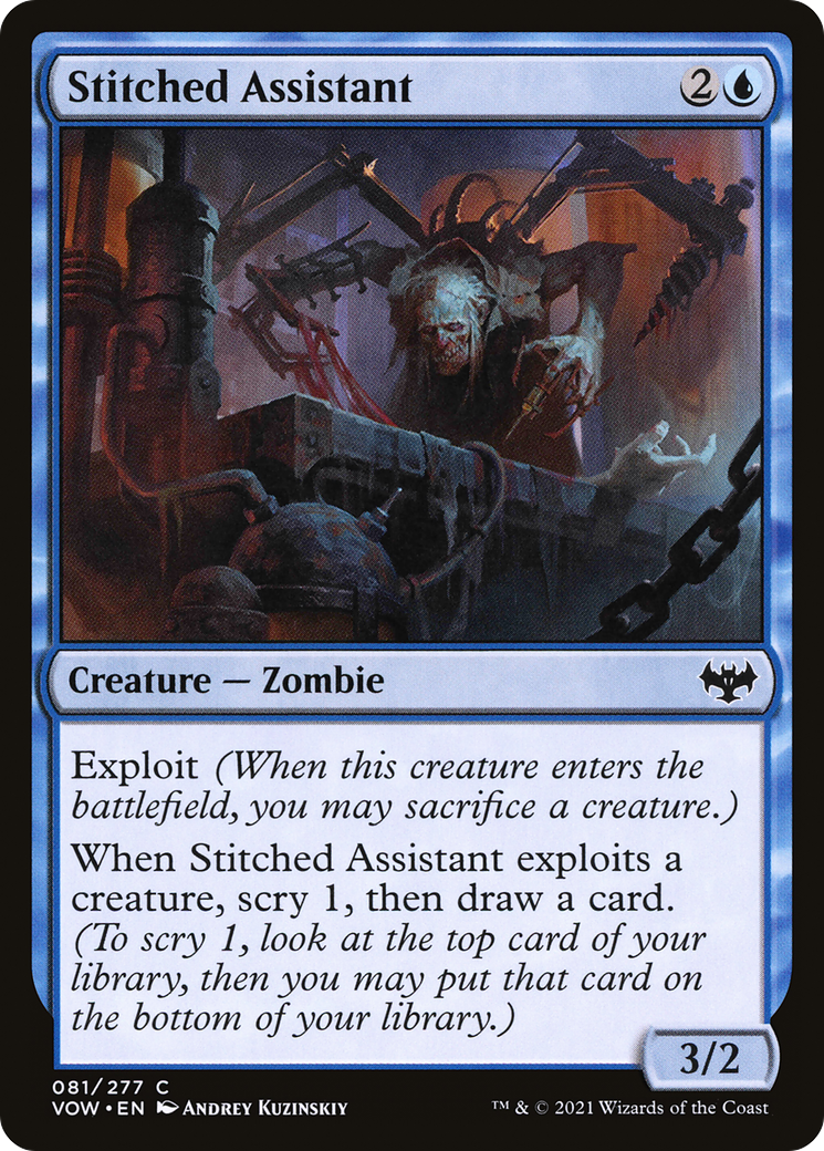 Stitched Assistant (VOW-081) - Innistrad: Crimson Vow Foil - Premium MTG Single from Wizards of the Coast - Just $0.25! Shop now at Game Crave Tournament Store