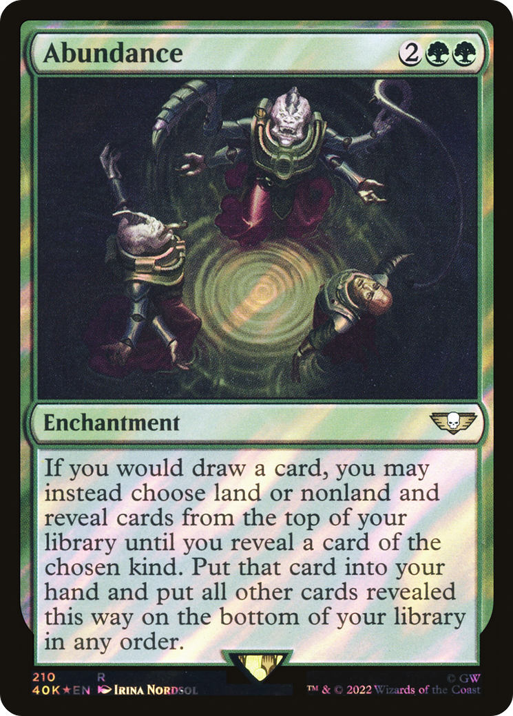 Abundance (40K-210★) - Warhammer 40,000 Commander Foil - Premium MTG Single from Wizards of the Coast - Just $0.31! Shop now at Game Crave Tournament Store