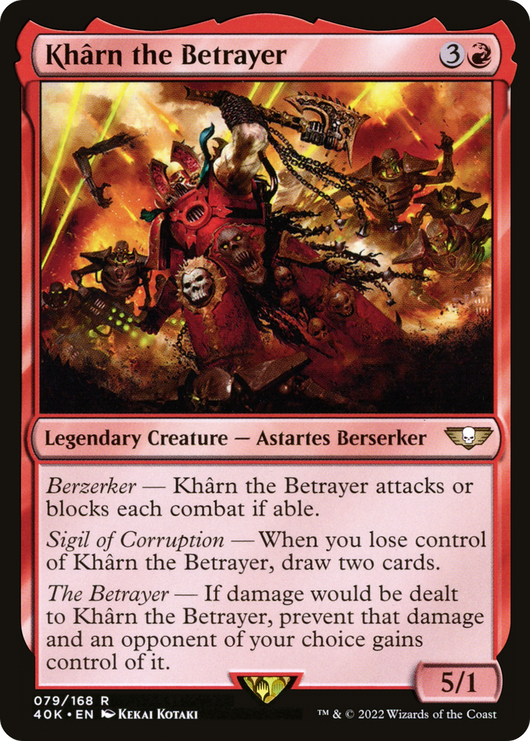 Khârn the Betrayer (40K-079) - Warhammer 40,000 Commander - Premium MTG Single from Wizards of the Coast - Just $4.68! Shop now at Game Crave Tournament Store