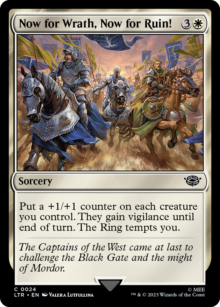 Now for Wrath, Now for Ruin! (LTR-024) - The Lord of the Rings: Tales of Middle-earth Foil - Premium MTG Single from Wizards of the Coast - Just $0.08! Shop now at Game Crave Tournament Store