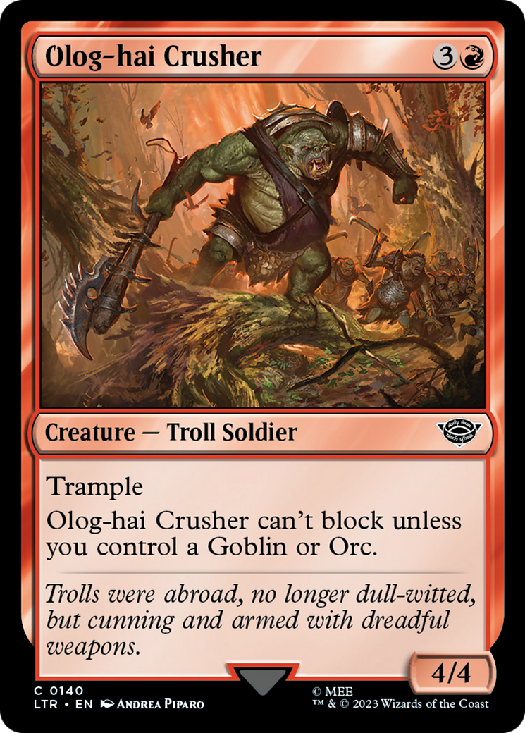 Olog-hai Crusher (LTR-140) - The Lord of the Rings: Tales of Middle-earth - Premium MTG Single from Wizards of the Coast - Just $0.08! Shop now at Game Crave Tournament Store
