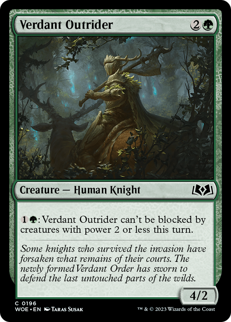 Verdant Outrider (WOE-196) - Wilds of Eldraine - Premium MTG Single from Wizards of the Coast - Just $0.08! Shop now at Game Crave Tournament Store