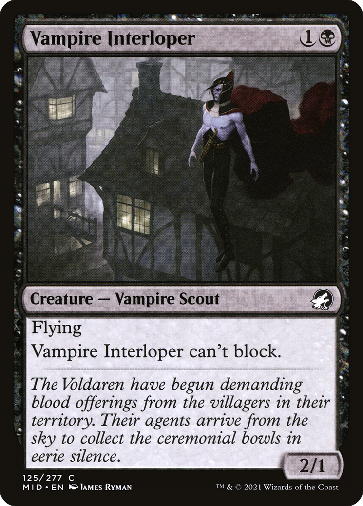 Vampire Interloper (MID-125) - Innistrad: Midnight Hunt - Premium MTG Single from Wizards of the Coast - Just $0.08! Shop now at Game Crave Tournament Store
