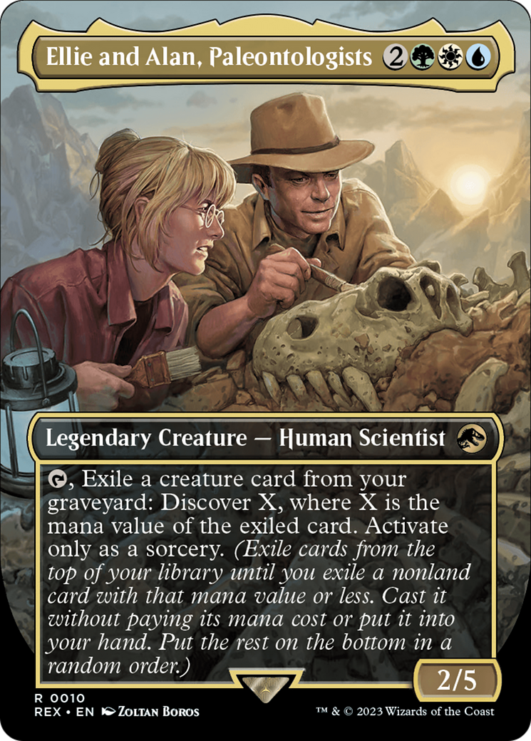 Ellie and Alan, Paleontologists (REX-010) - Jurassic World Collection (Borderless) - Premium MTG Single from Wizards of the Coast - Just $0.53! Shop now at Game Crave Tournament Store