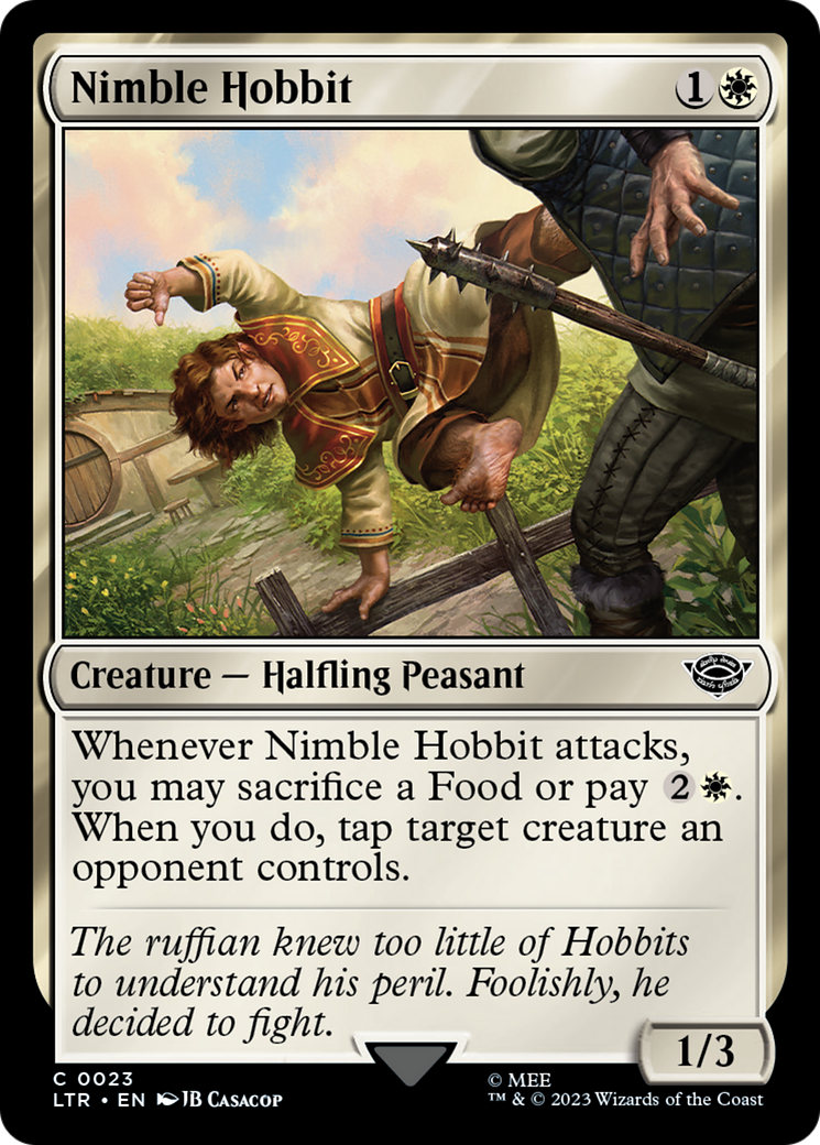 Nimble Hobbit (LTR-023) - The Lord of the Rings: Tales of Middle-earth - Premium MTG Single from Wizards of the Coast - Just $0.08! Shop now at Game Crave Tournament Store