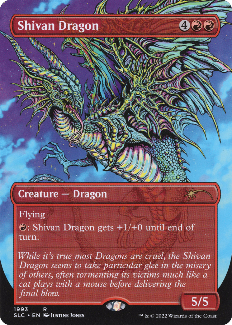 Shivan Dragon (SLC-1993) - Secret Lair 30th Anniversary Countdown Kit (Borderless) Foil - Premium MTG Single from Wizards of the Coast - Just $0.56! Shop now at Game Crave Tournament Store