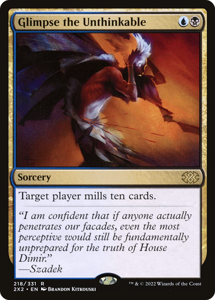 Glimpse the Unthinkable (2X2-218) - Double Masters 2022 - Premium MTG Single from Wizards of the Coast - Just $0.86! Shop now at Game Crave Tournament Store