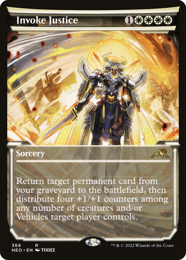 Invoke Justice (NEO-366) - Kamigawa: Neon Dynasty: (Showcase) Foil - Premium MTG Single from Wizards of the Coast - Just $0.09! Shop now at Game Crave Tournament Store