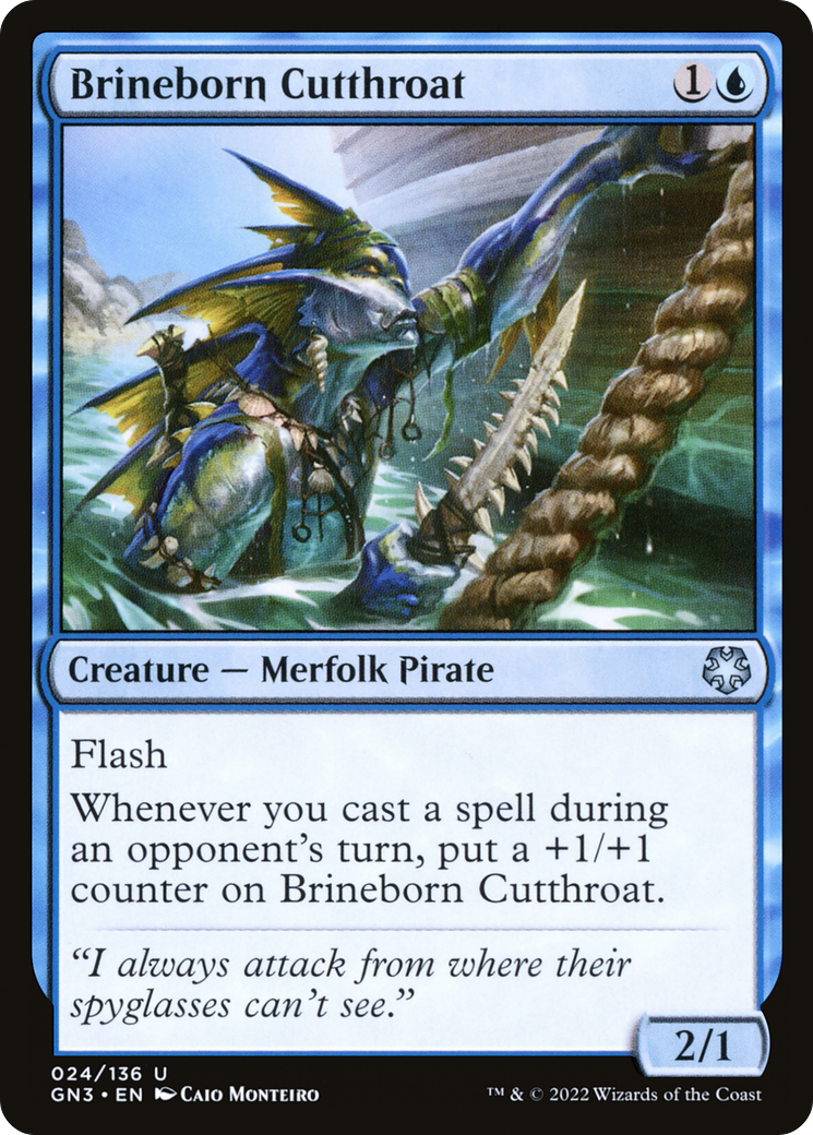 Brineborn Cutthroat (GN3-024) - Game Night: Free-for-All - Premium MTG Single from Wizards of the Coast - Just $0.08! Shop now at Game Crave Tournament Store